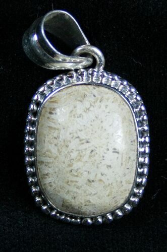 Fossil Coral Pendant - Sterling Silver #7275